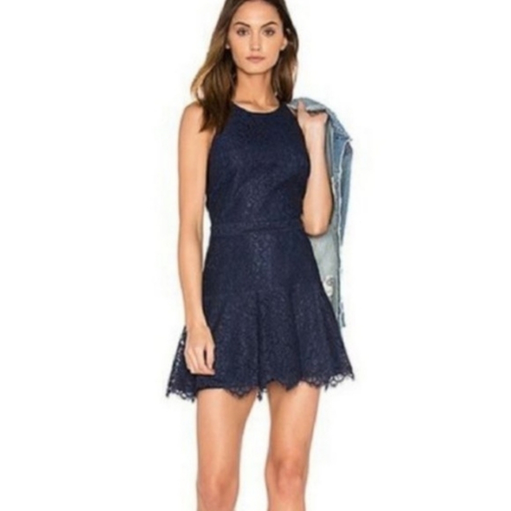 Joie Lace Fit and Flare Sleeveless Dress